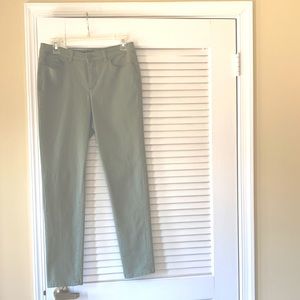 Skinny ankle pants, sage green, 98;% cotton